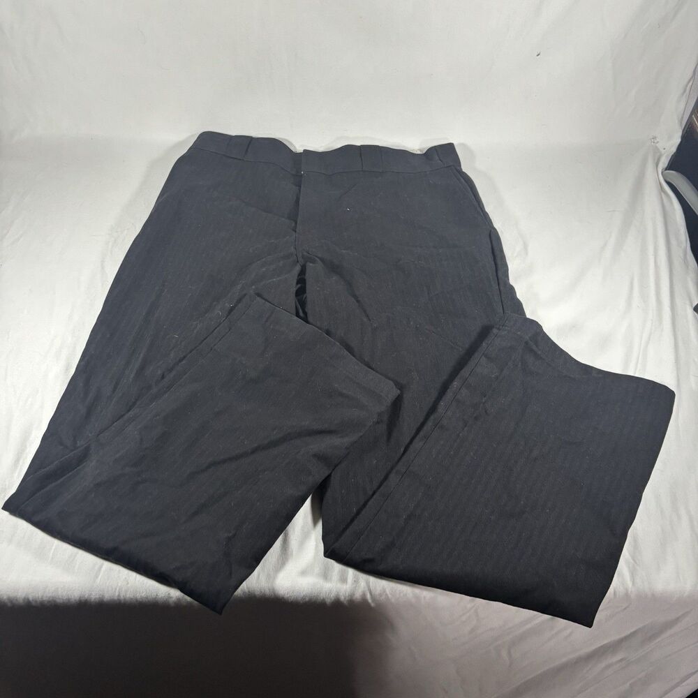 Dickies Mens Black Light Pinstripe Dress Work Pants 34x32